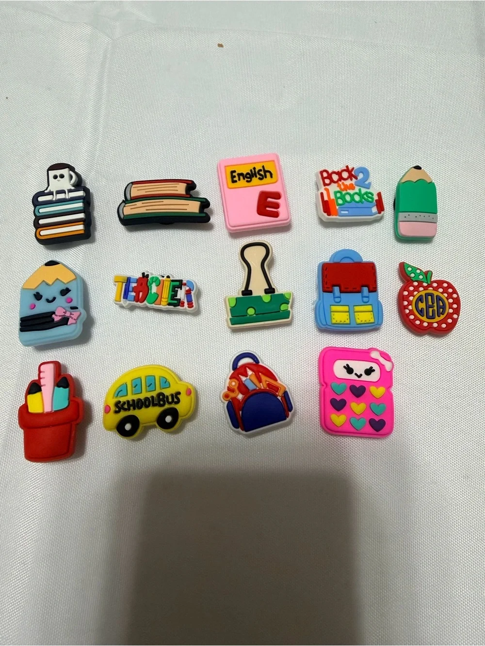 Lot of 14 Croc Jibbits Teacher/School Themed